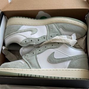 Jordan Air Low SE Mint and White Sneakers